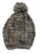 Berretto Grigio Melange Nuovo Con Ponpon