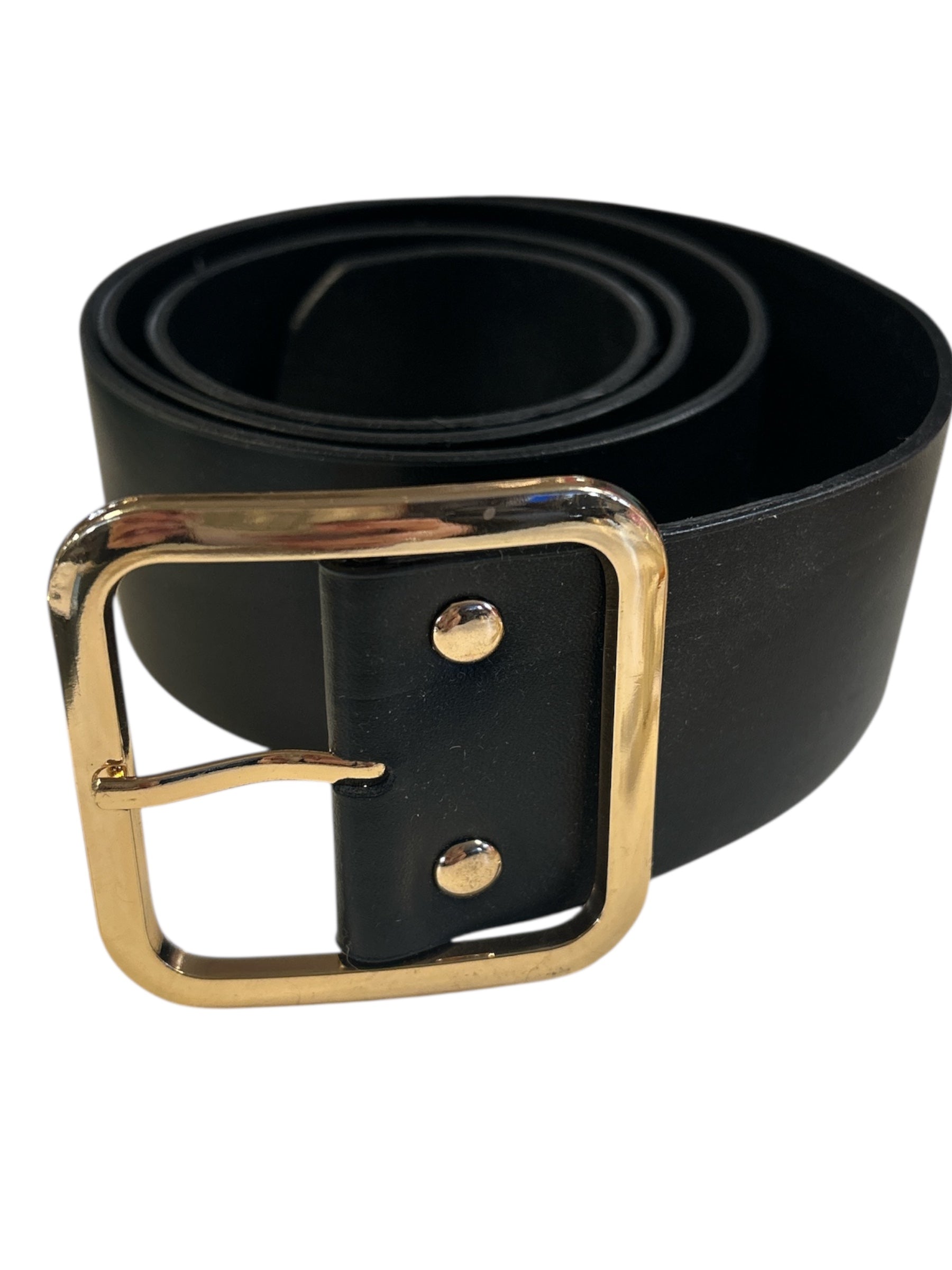 Cintura Nera Alta Ecopelle Nuova