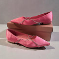 Scarpe Rosa Raso Con Strass Nuove Nr 38