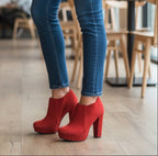 Scarpe Rosse Tacco Alto Plateau Nuove Nr 40
