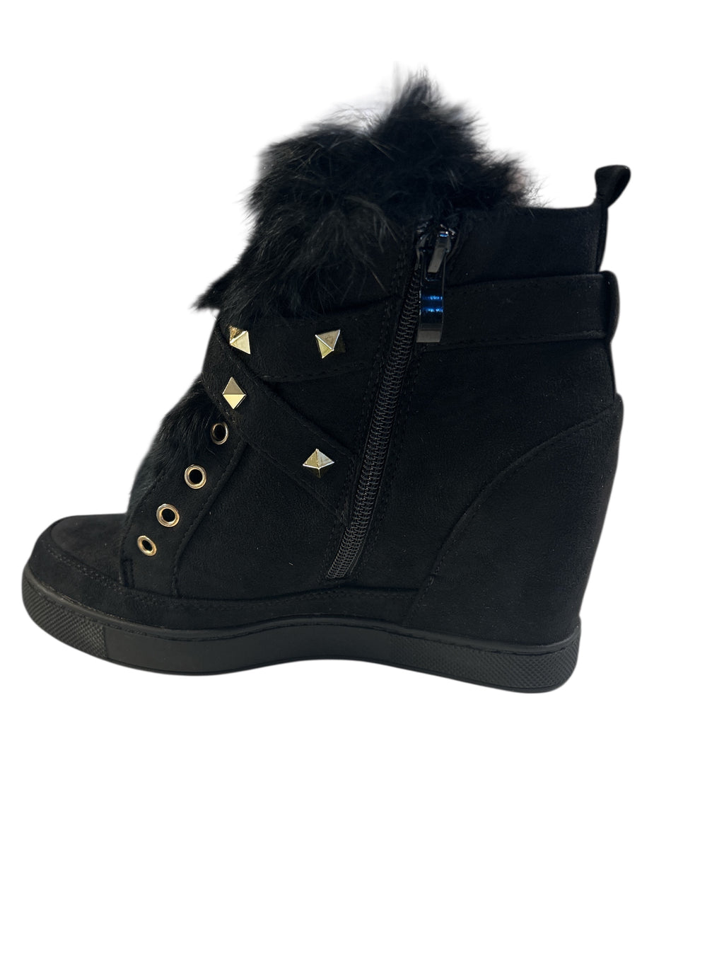 Stivaletti Donna Con Pelo Lapin Neri Nuovi 41