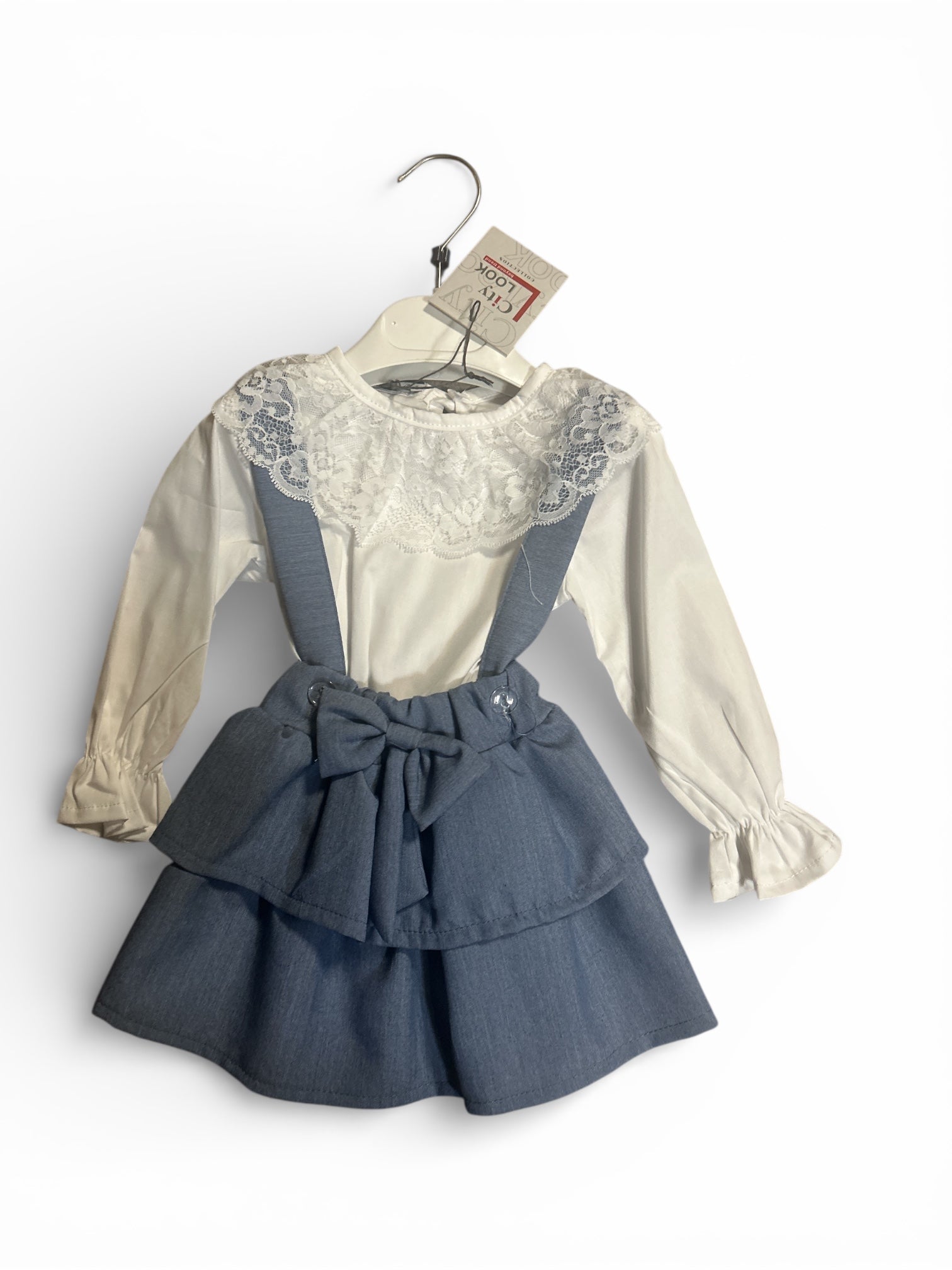 Completo Camicia Bianca+ Gonna Nuova 6 Mesi