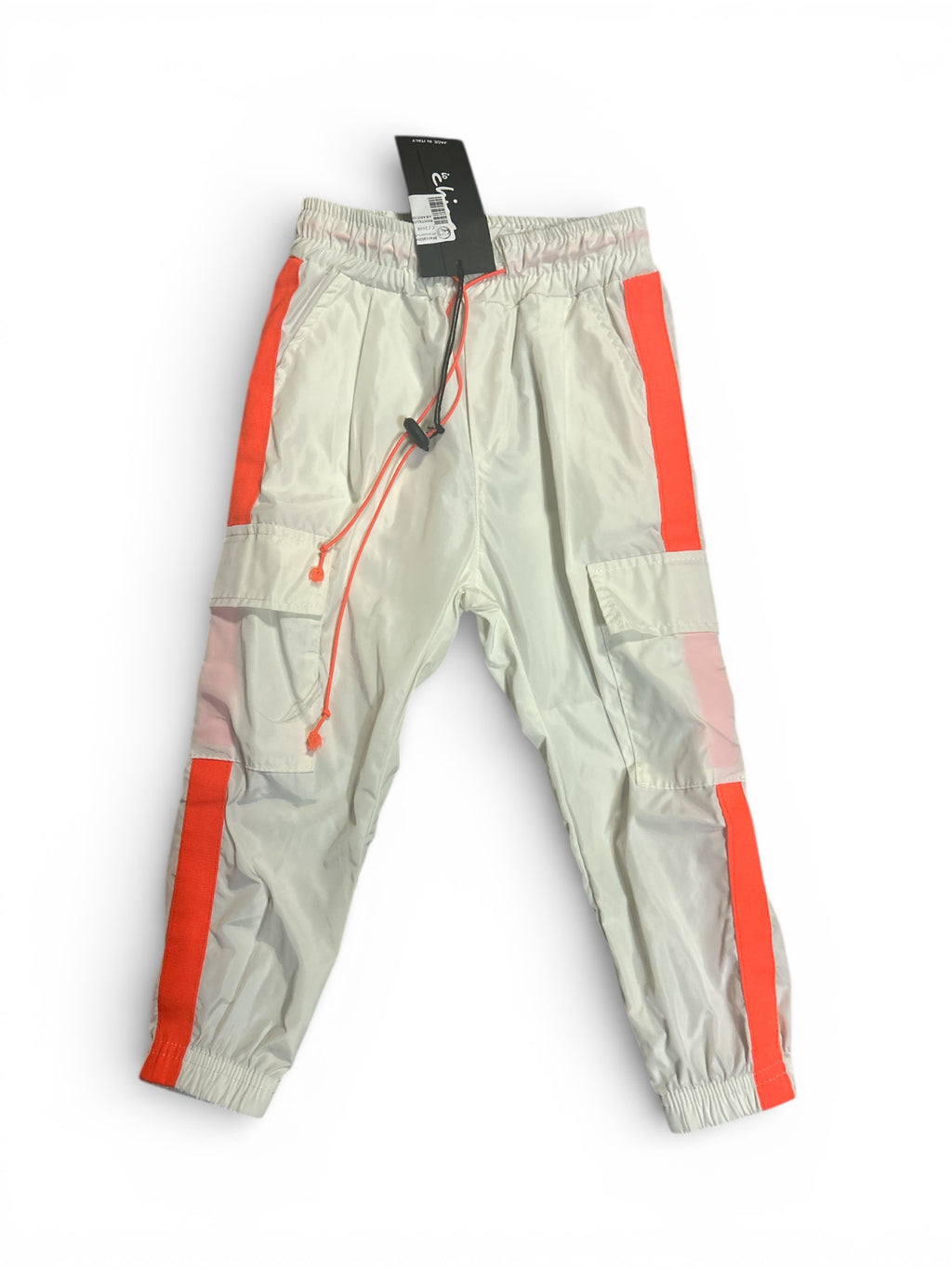 Pantaloni Bianchi Nuovi Riga Arancio 4 Anni