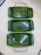 Set Tre Teglie Piccole Da Forno Con Supporto Boch