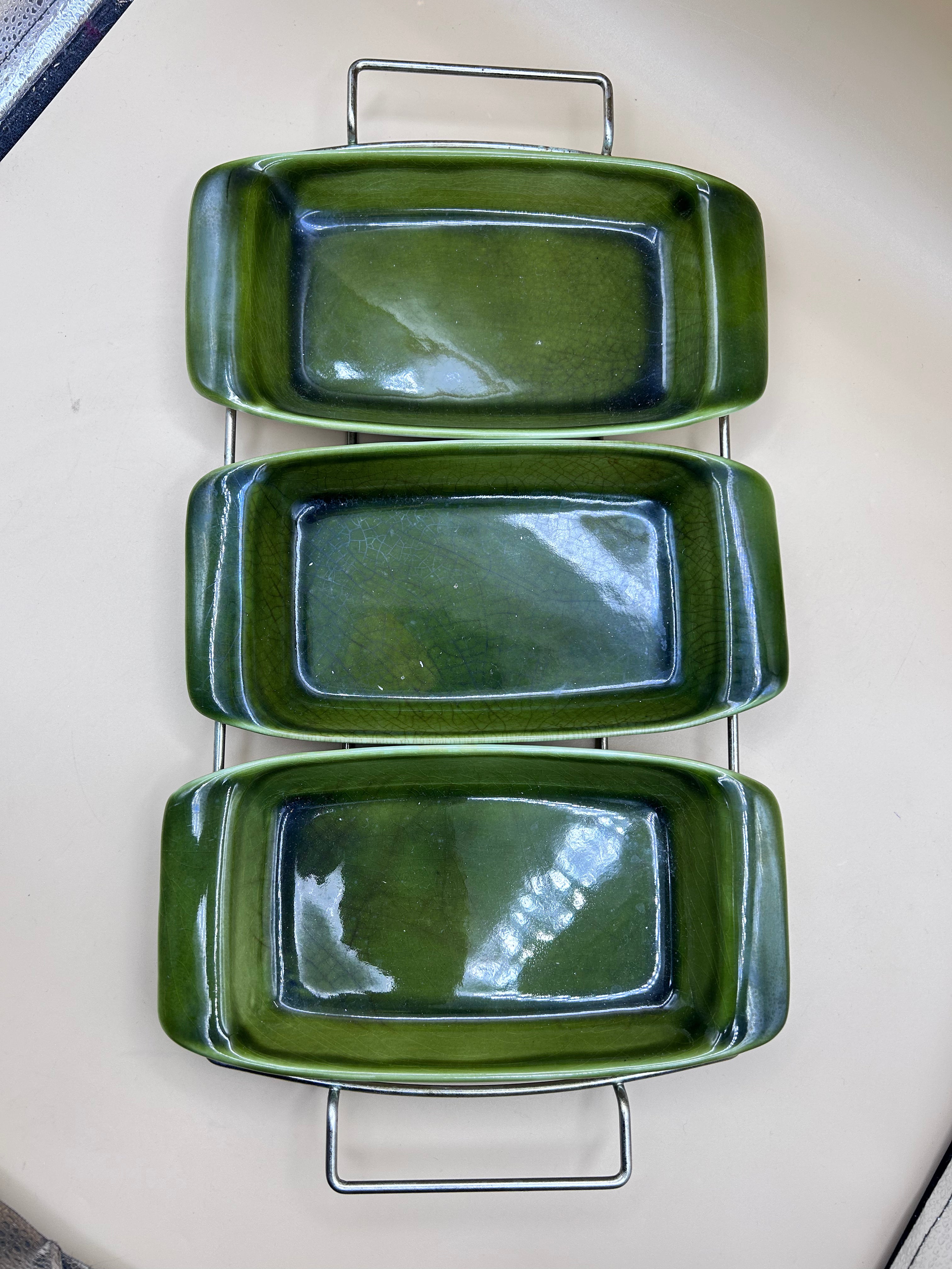 Set Tre Teglie Piccole Da Forno Con Supporto Boch