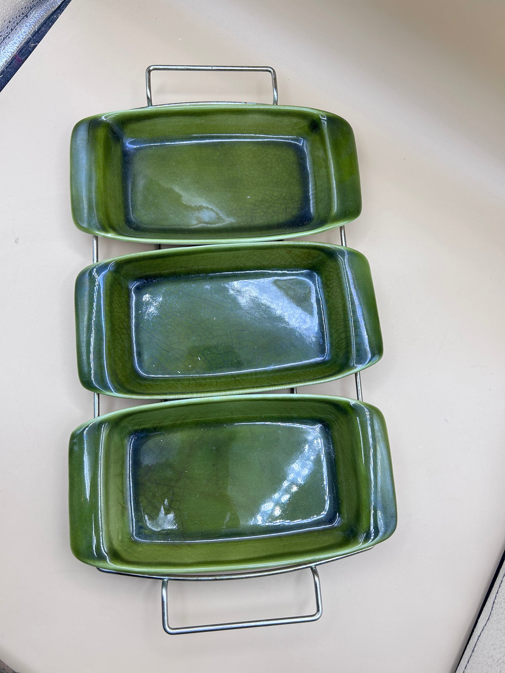 Set Tre Teglie Piccole Da Forno Con Supporto Boch