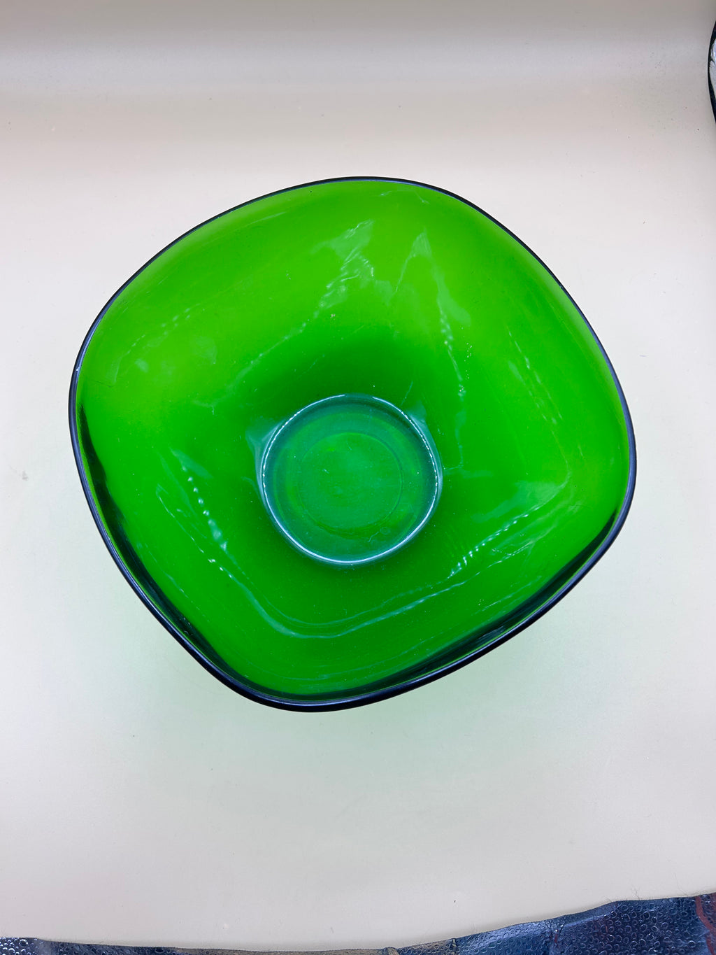 Scodella Quadrata Vetro Verde