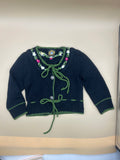 Maglia Tirolese Nera Bimba Ricamata 2-3 Anni