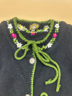 Maglia Tirolese Nera Bimba Ricamata 2-3 Anni