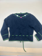 Maglia Tirolese Nera Bimba Ricamata 2-3 Anni
