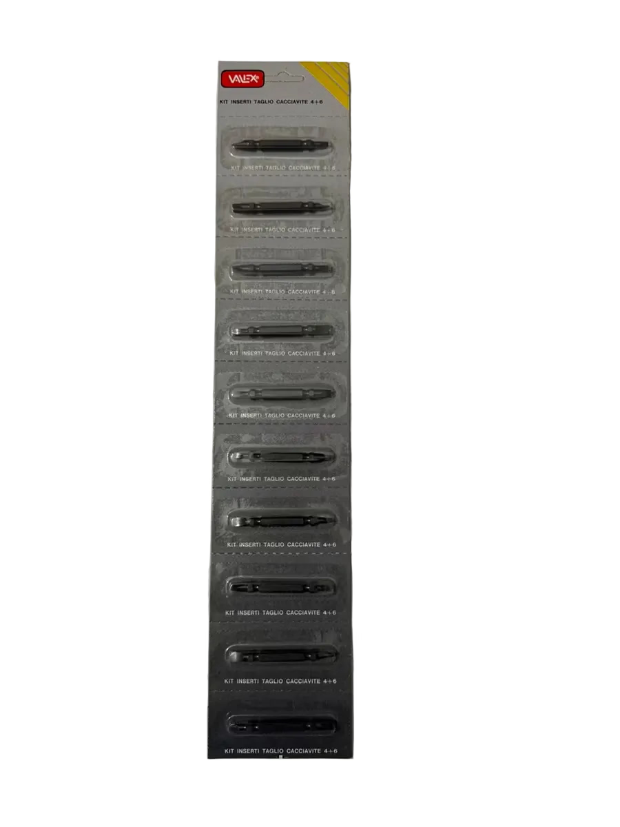 Set Inserti Taglio Cacciavite 4+6 Valex Kit Punte Nuovi
