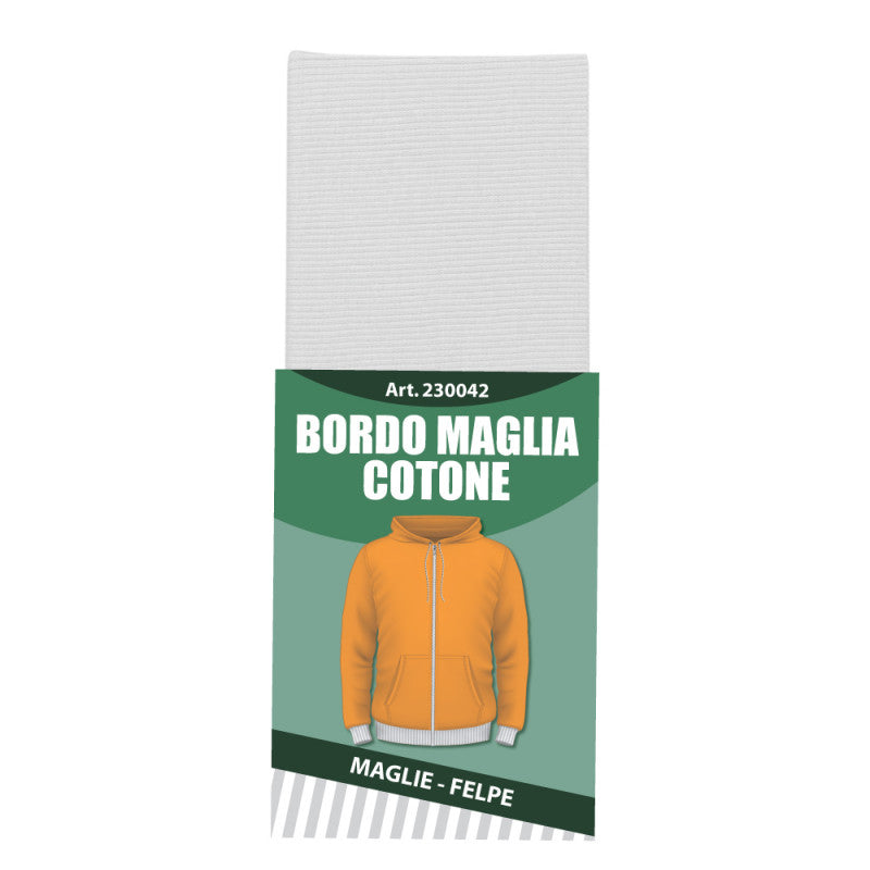 Bordomaglia Cotone Bordomaglia Cotone, Ideale Per Rinnovare Capi Estivi Ed Invernali. Colore 30 Bianco