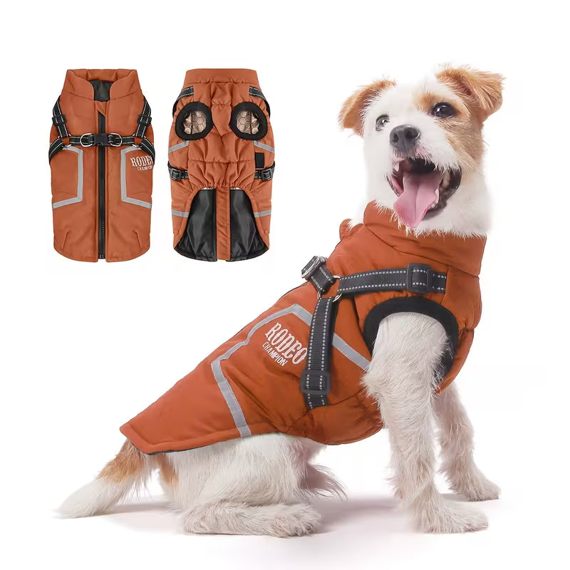 Cappotto Riflettente Per Cani Rosso Xl Nuovo