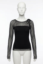 Maglia Nera S Dennyrose Semitrasparente