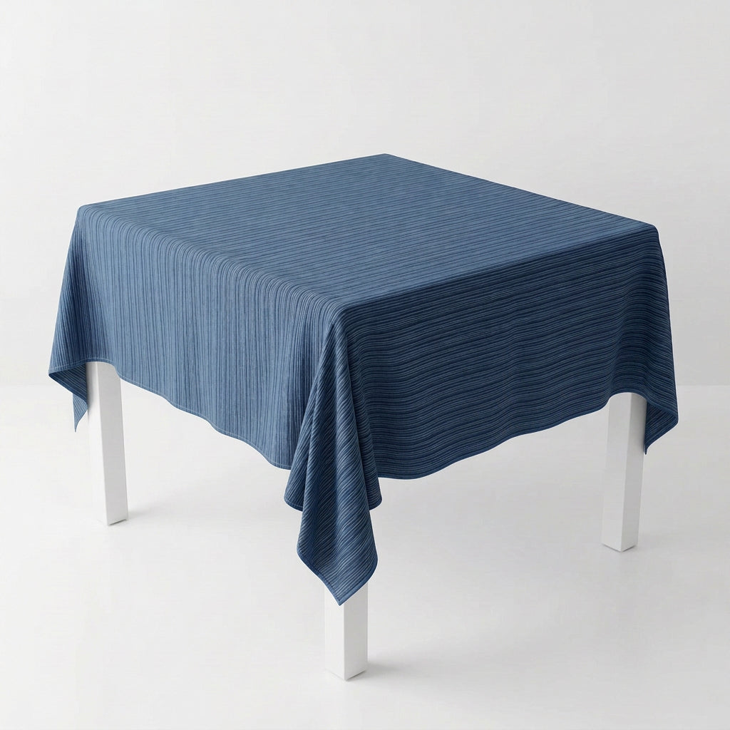 Tovaglia Quadrata Blu Righine 140x140