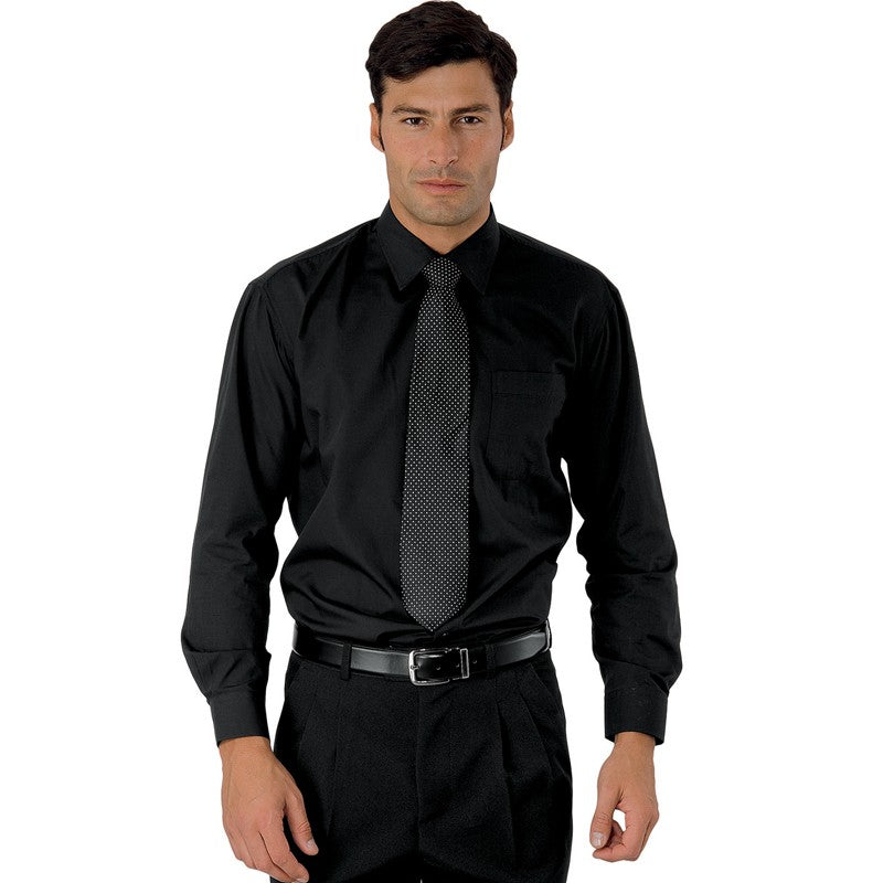 Camicia Nera Da Lavoro Nuova Isacco Unisex Uomo Donna S