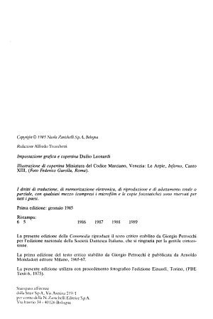 La Divina Commedia - Dante Alighieri