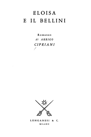 Eloisa E Il Bellini - Arrigo Cipriani