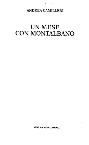 Un Mes Con Montalbano - Andrea Camilleri