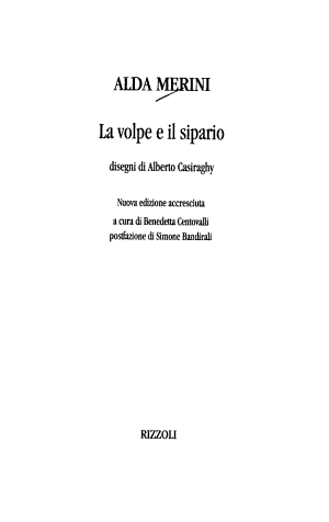 La Volpe E Il Sipario - Alda Merini