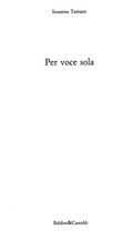 Per Voce Sola - Susanna Tamaro