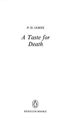 A Taste For Death - P. D. James