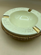 Posacenere In Ceramica Manifatture Fiorentine Con Disegni In Oro