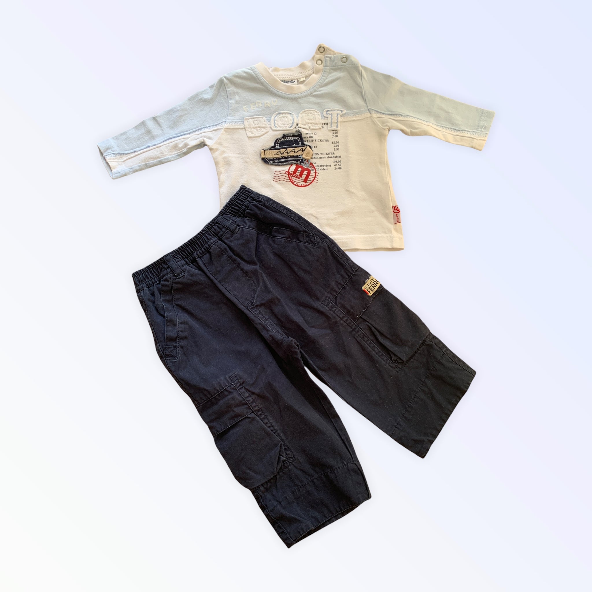 Completo Pantaloni E Maglia 6-9 Mesi Bimbo Mignolo