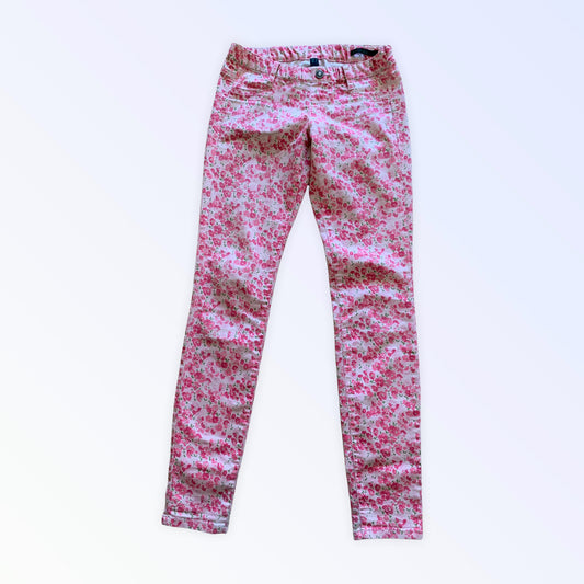 Benetton Pantaloni Donna Fiori Xs W27