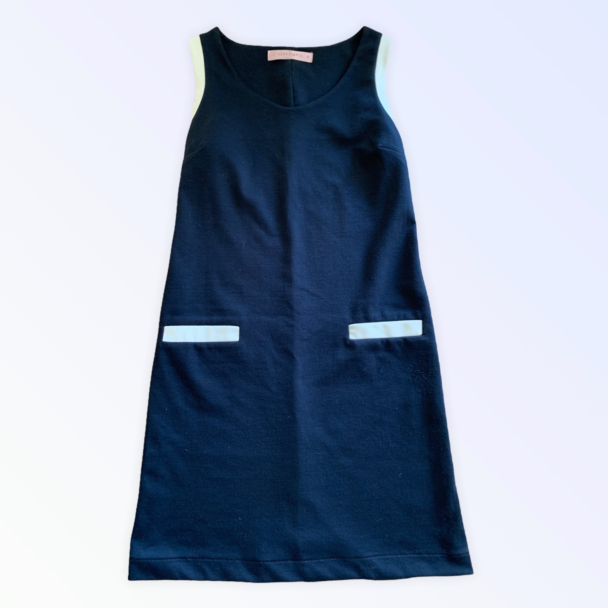Verysimple Vestito Abito Donna Scamiciato Blu S