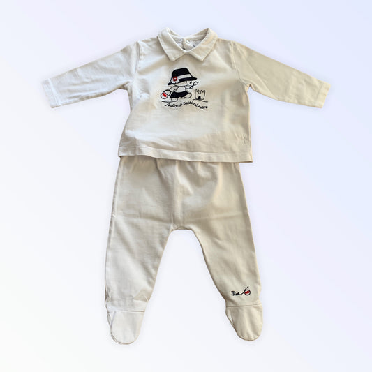 Tutina Due Pezzi Pigiama Neonato Mirtillo 6 Mesi
