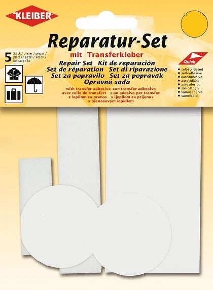 Set Riparazione - Bianco Autoadesivo E Universale Kleiber 5 Pezzi