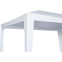 Gazebo 195x295 Cm In Acciaio Bianco, Pieghevole Copertura Bianca - Sero