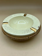 Posacenere In Ceramica Manifatture Fiorentine Con Disegni In Oro