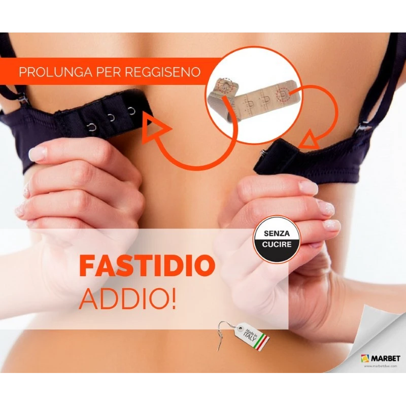 Prolunga Per Reggiseno 30mm 2 Ganci Bianco