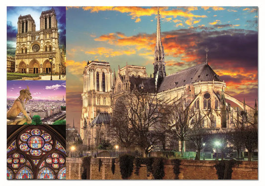 Puzzle 1000 Pz Notre Dame Collage Nuovo
