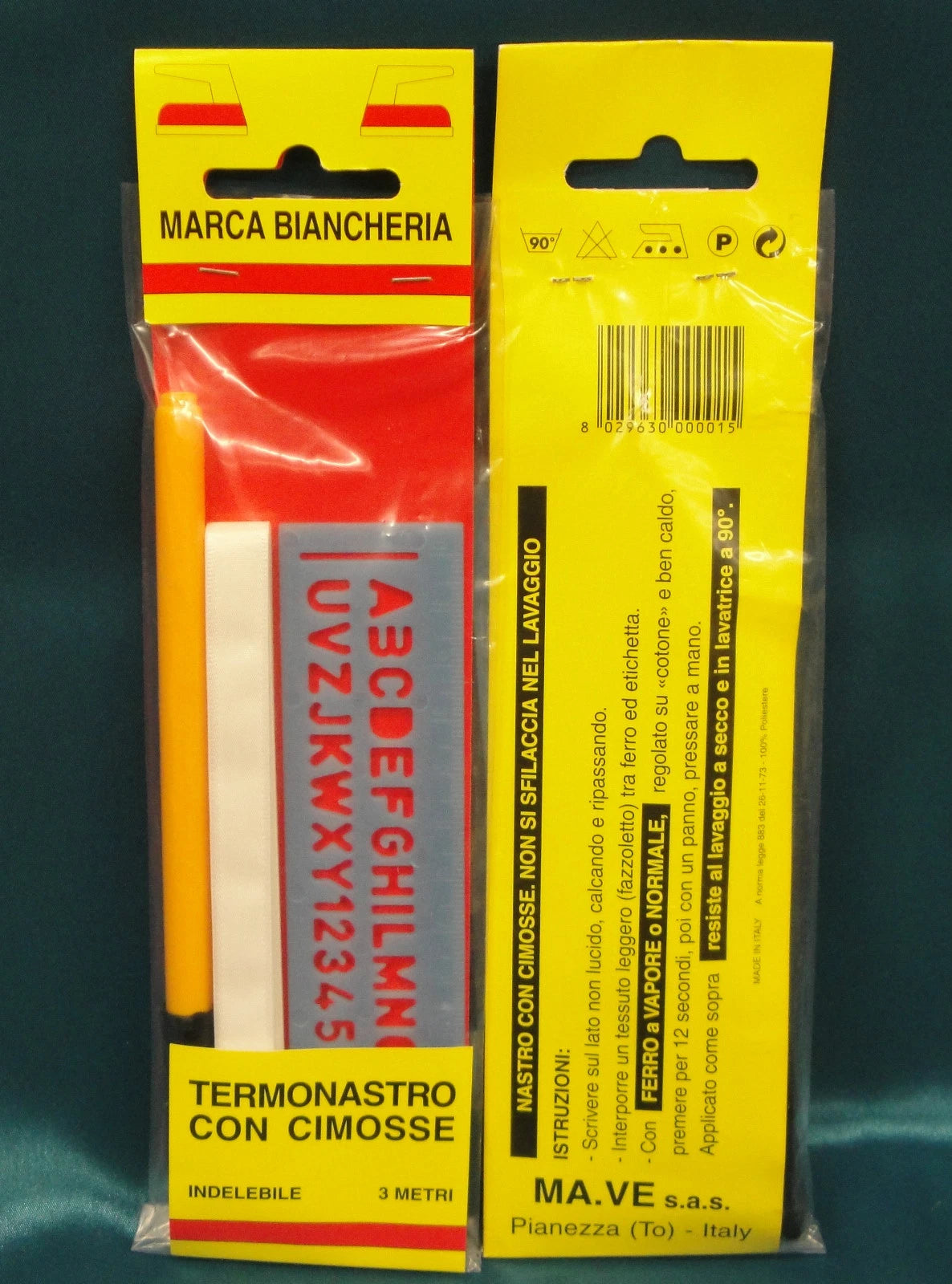 Set Marca Biancheria Fettuccia Segna Capi Con Penna Indelebile E Mascherina