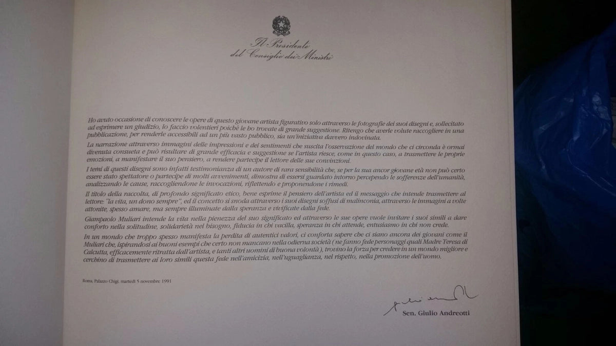 La Vita, Un Dono Sempre - Giampaolo Muliari. Monografia Di Disegni Edita Nel 1992