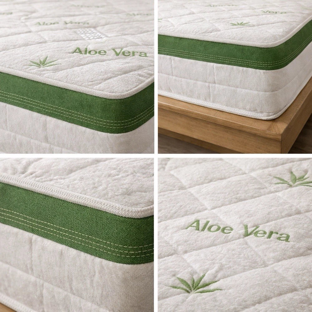 Materasso Singolo Una Piazza Cm 80x190 H25 Memory Foam Aloe Vera Ortopedico Antiacaro Anallergico