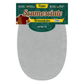 Toppe Termoadesive Realizzate Con Tessuto Scamosciato Color Grigio Chiaro