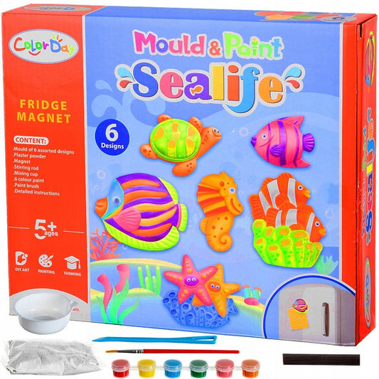 kit for building and painting magnets - sealife