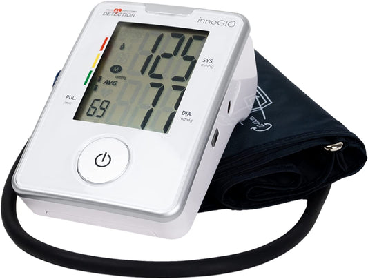 InnoGIO GIOpulse, Upper Arm Blood Pressure Monitor, with Heart Rate and Arrhythmia Detection, Automatic Sphygmomanometer, Fast and Accurate 