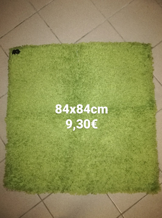 tappeto verde pelo 84x84cm