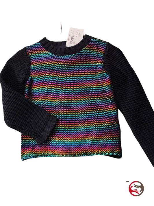 Regenbogen-Metallic-Pullover für Mädchen 3–4 Jahre