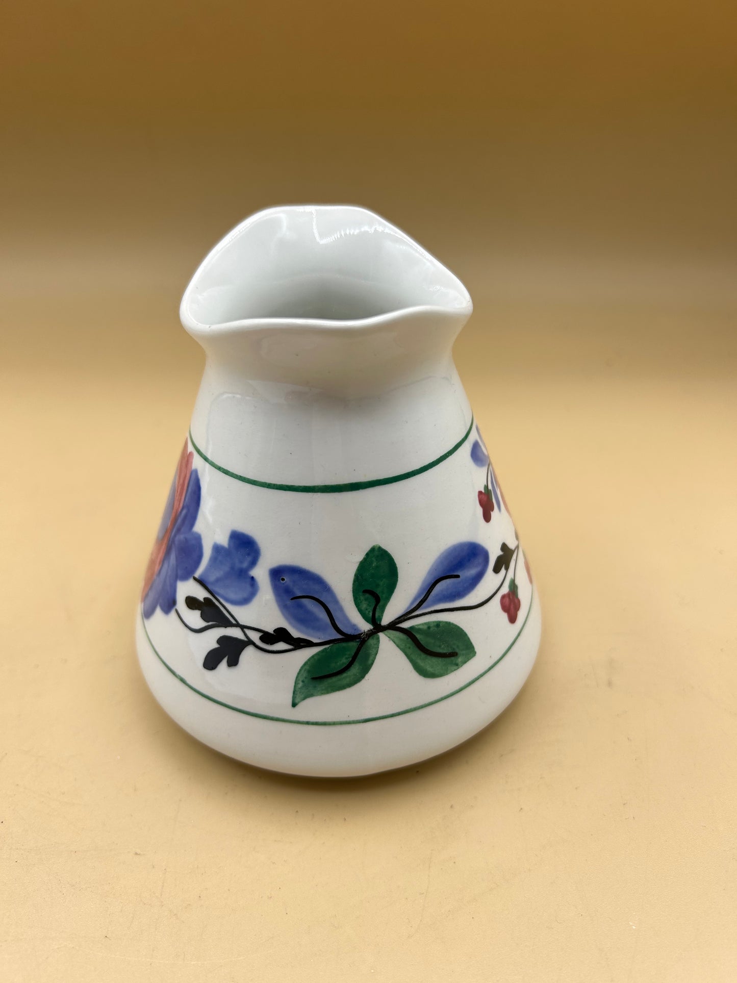 vaso in ceramica dipinto a mano Adderley  1960's  Vintage Bone China England
