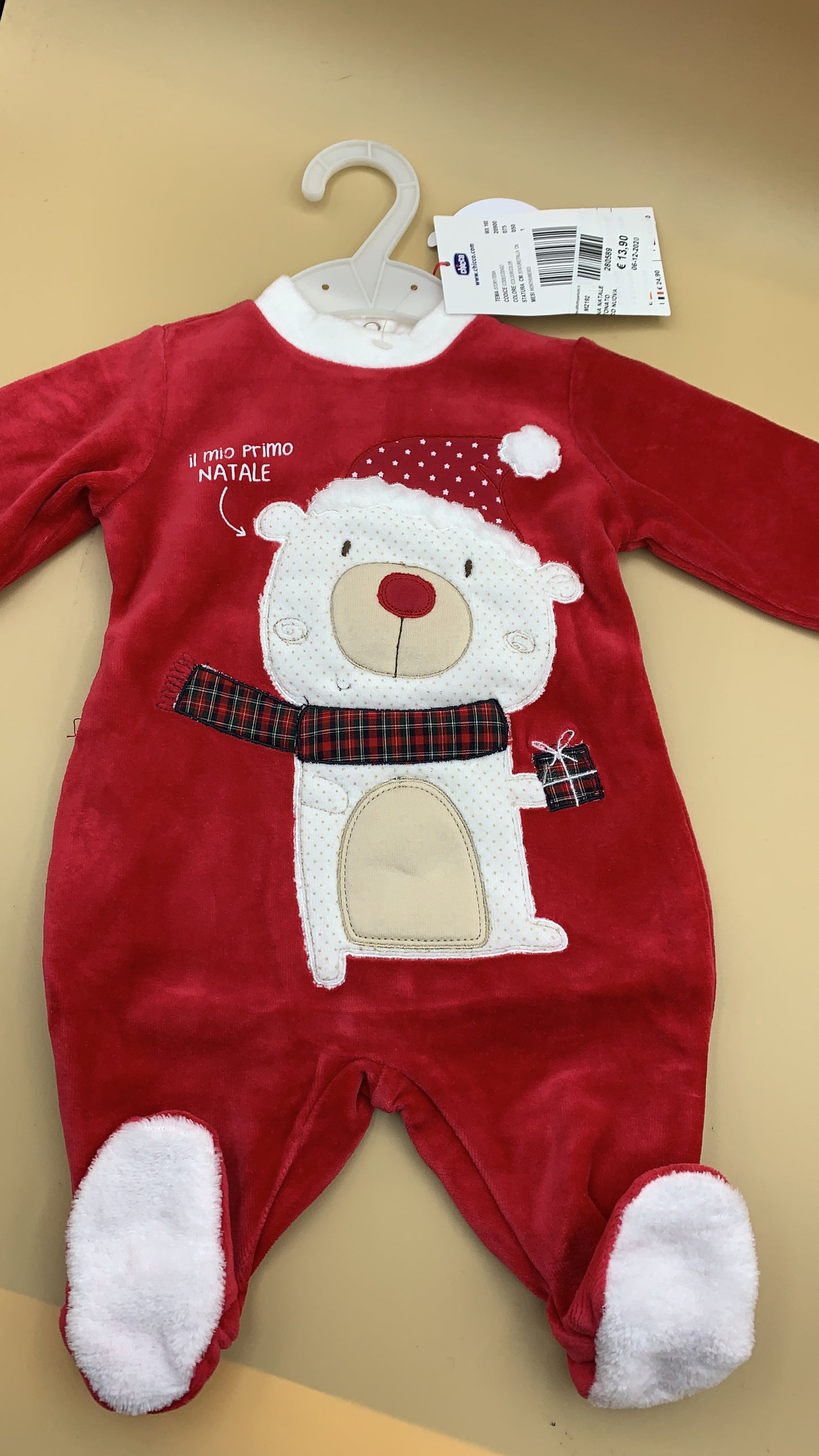 New Chicco chenille onesie for Christmas 1 month