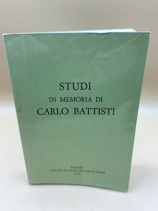 Studies in memory of Carlo Battisti