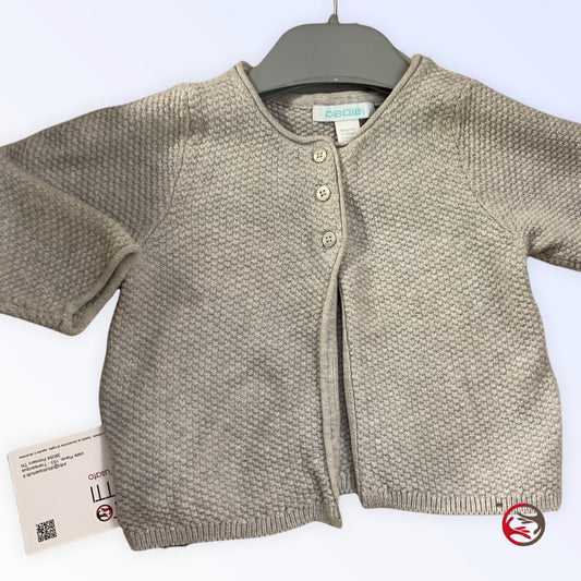Baumwoll-Cardigan Okaidi-Pullover für Mädchen 6 Monate