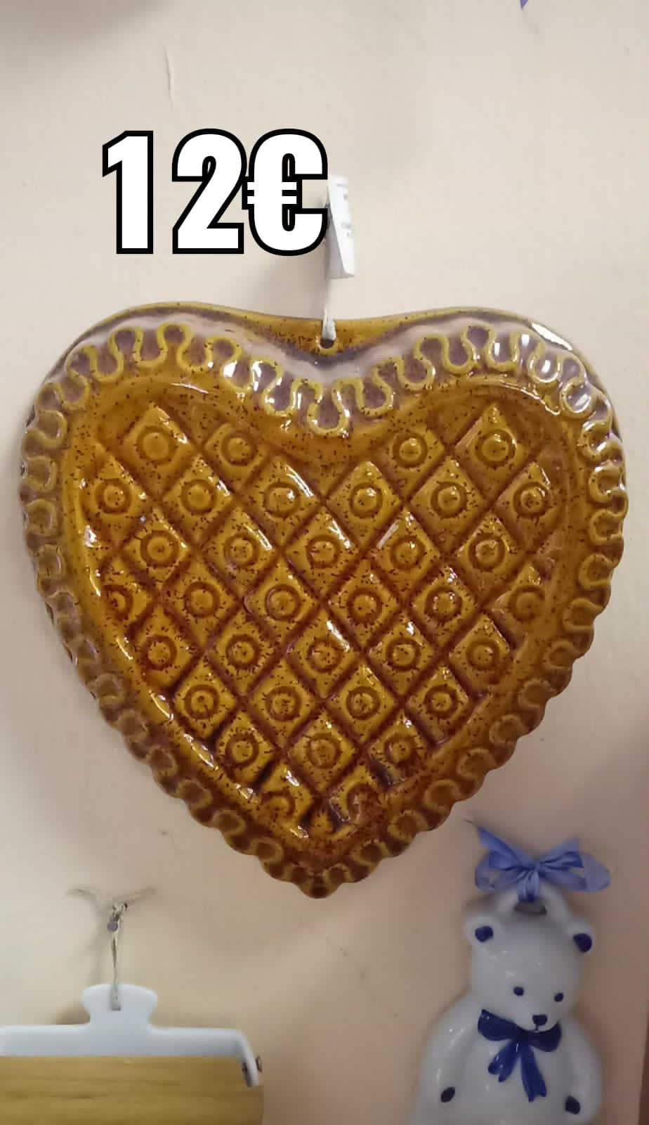 Formella pirofila da forno ceramica a forma di cuore