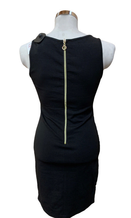 Women's black gold sequin dress size. M new Marghy
